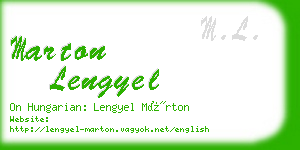 marton lengyel business card